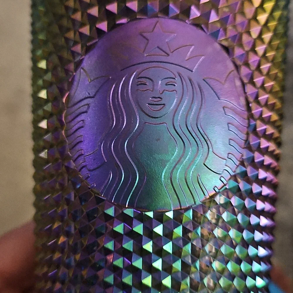 2023 Starbucks Oil Slick Rainbow Studded Tumbler 16oz. Grande Cold Cup